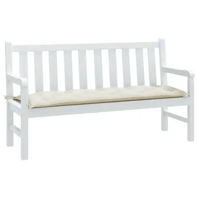 The Living Store Blazina za vrtno klop melanž krem 150x50x7 cm blago - Blazina Za Vrtno Klop