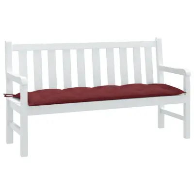 The Living Store Blazina za vrtno klop melanž vinsko rdeča 150x50x7 cm blago - Blazina Za Vrtno Klop
