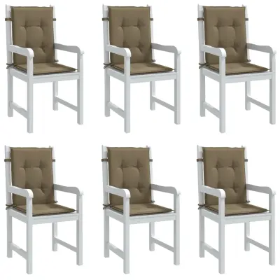 The Living Store Blazina za stol 6 kosov melanž taupe 100x50x4 cm blago - Blazina Za Stol Z Nizkim Naslonjalom