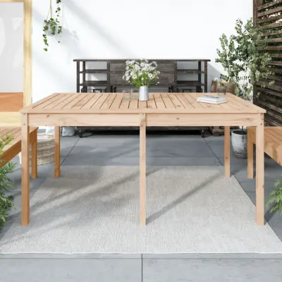 The Living Store Vrtna miza 159,5x82,5x76 cm trdna borovina - Vrtna Miza