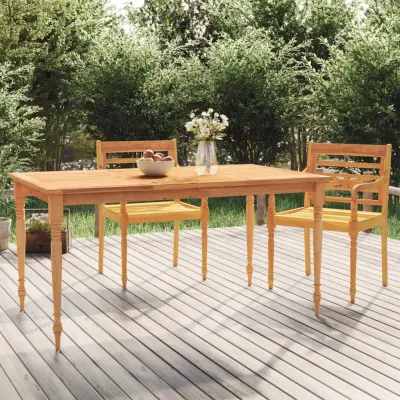 The Living Store Batavia miza 150x90x75 cm trdna tikovina - Batavia Miza