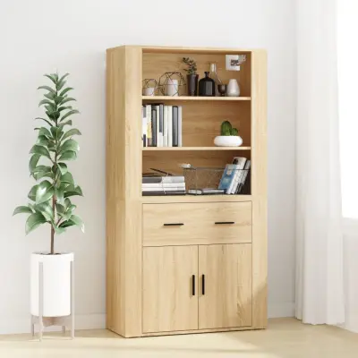 The Living Store Visoka omara sonoma hrast inženirski les - Visoka Omara