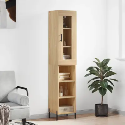 The Living Store Visoka omara sonoma hrast 34,5x34x180 cm inženirski les - Visoka Omara