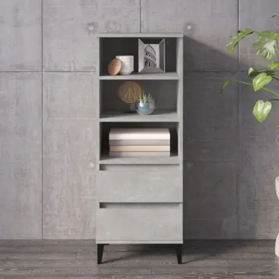 The Living Store Visoka omara betonsko siva 40x36x110 cm inženirski les - Visoka Omarica