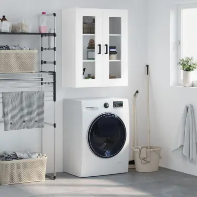 The Living Store Stenska omarica bela 69,5x34x90 cm - Stenska Omarica