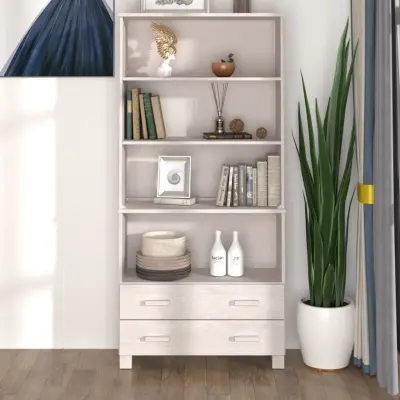 The Living Store Visoka omara HAMAR trdna borovina bela - Visoka Omarica