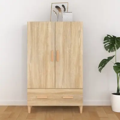 The Living Store Visoka omarica sonoma hrast 70x31x115 cm inženirski les - Visoka Omarica