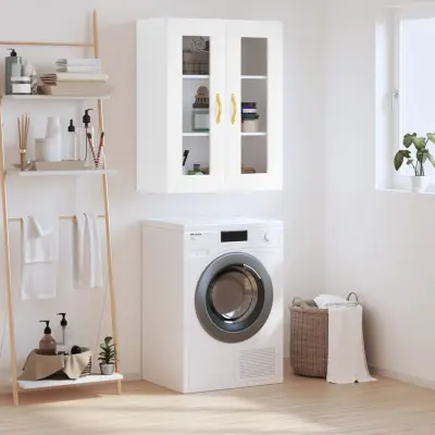 The Living Store Stenska omarica bela 69,5x34x90 cm - Stenska Omarica