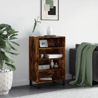 The Living Store Visoka omara dimljeni hrast 57x35x90 cm inženirski les - Visoka Omarica