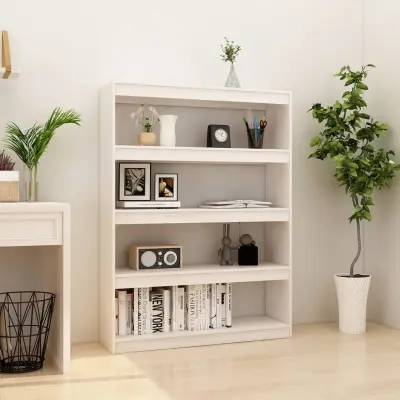The Living Store Knjižna omara za razdelitev prostora bela 100x30x135,5 cm - Knjižna Omara