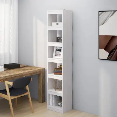 The Living Store Knjižna omara za razdelitev prostora bela 40x30x199 cm - Knjižna Omara
