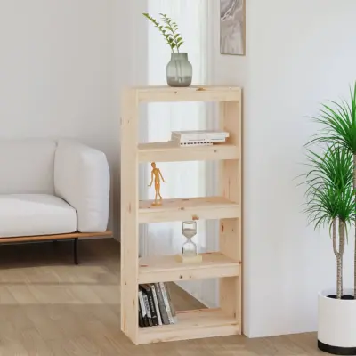 The Living Store Knjižna omara / pregrada 60x30x135,5 cm trden les - Knjižna Omara