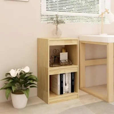 The Living Store Knjižna omara 40x30x71,5 cm trdna borovina - Knjižna Omara