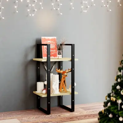 The Living Store Knjižna omara 2-nadstropna 40x30x70 cm trdna borovina - Knjižna Omara