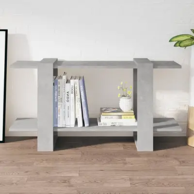 The Living Store Knjižna omara betonsko siva 100x30x51 cm konstruiran les - Knjižna Omara
