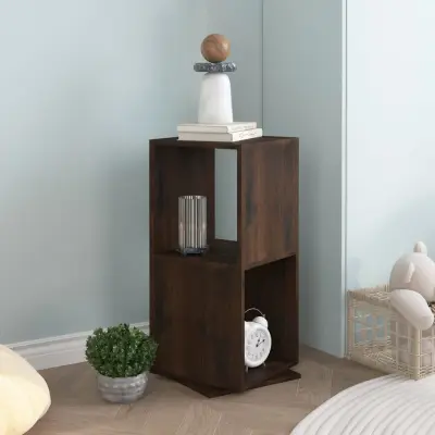 The Living Store Vrtljiva omarica dimljeni hrast 34,5x34,5x75,5 cm iverna pl. - Vrtljiva Omarica