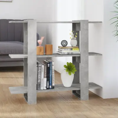 The Living Store Knjižna omara/pregrada betonsko siva 100x30x87 cm - Knjižna Omara