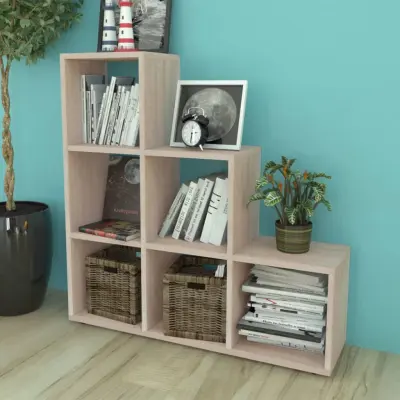 The Living Store Stopničasta knjižna omara/ razstavna polica 107 cm videz hrasta - Razstavna Polica