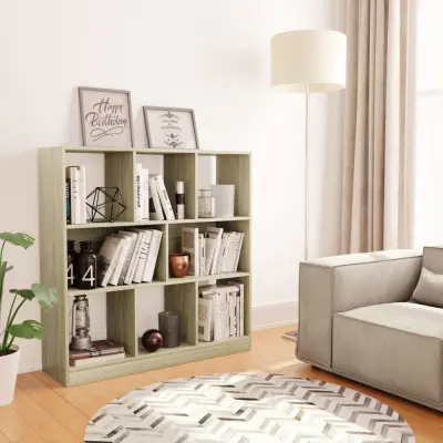 The Living Store Knjižna omara sonoma hrast 97,5x29,5x100 cm iverna plošča - Knjižna Omarica