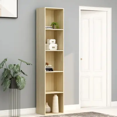 The Living Store Knjižna omara sonoma hrast 40x30x189 cm iverna plošča - Knjižna Omara