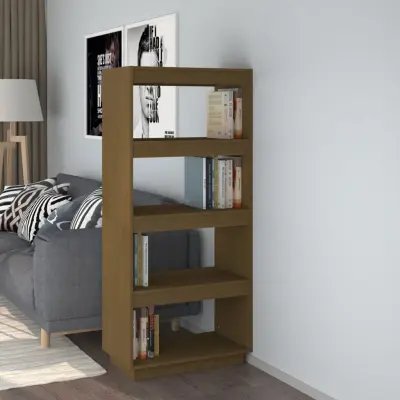 The Living Store Knjižna omara za razdelitev prostora medeno rjava 60x35x135 cm - Knjižna Omara