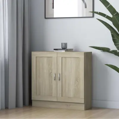 The Living Store Knjižna omara sonoma hrast 82,5x30,5x80 cm iverna plošča - Knjižna Omarica