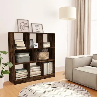 The Living Store Knjižna omara dimljeni hrast 97,5x29,5x100 cm inženirski les - Knjižna Omara