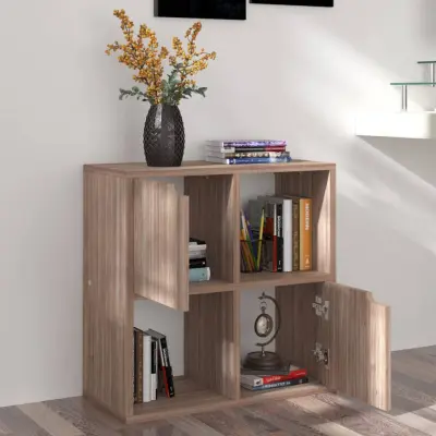 The Living Store Knjižna omara siva sonoma hrast 60x27,5x59,5 cm inženirski les - Knjižna Polica