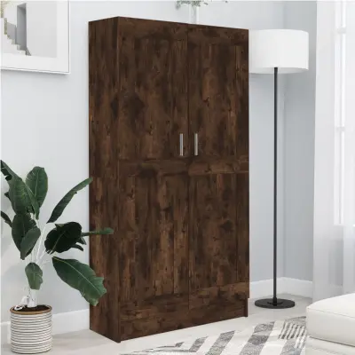 The Living Store Knjižna omara dimljeni hrast 82,5x30,5x150 cm inženirski les - Knjižna Omara