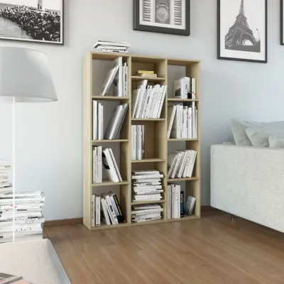The Living Store Paravan/omara sonoma hrast 100x24x140 cm iverna plošča - Paravan