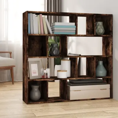 The Living Store Knjižna omara/pregrada dimljeni hrast 105x24x102 cm - Knjižna Omara