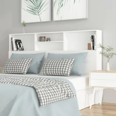 The Living Store Vzglavna omarica bela 160x19x103,5 cm - Vzglavna Omarica