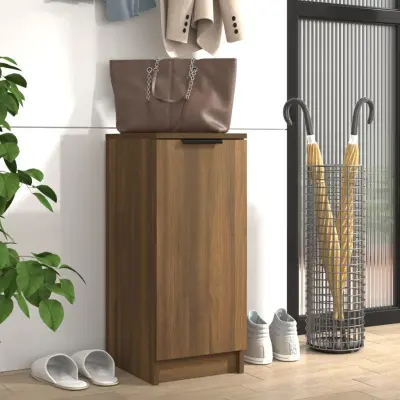 The Living Store Omarica za čevlje rjav hrast 30x35x70 cm konstruiran les - Omarica Za Čevlje