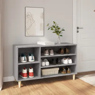 The Living Store Omarica za čevlje siva sonoma 102x36x60 cm inženirski les - Omarica Za Čevlje