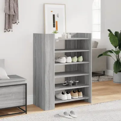 The Living Store Omarica za čevlje siva sonoma 74,5x37,5x100 cm inženirski les - Omara Za Čevlje