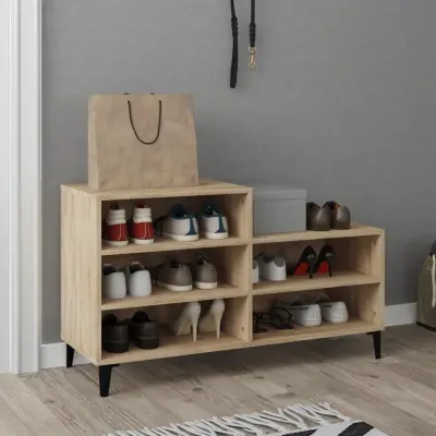 The Living Store Omarica za čevlje sonoma hrast 102x36x60 cm inženirski les - Omarica Za Čevlje