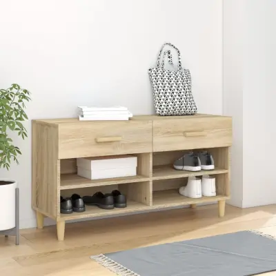 The Living Store Omarica za čevlje sonoma hrast 102x35x55 cm inženirski les - Omarica Za Čevlje
