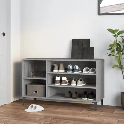 The Living Store Omarica za čevlje siva sonoma 102x36x60 cm inženirski les - Omarica Za Čevlje