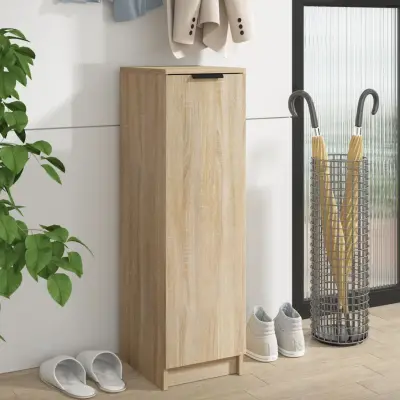 The Living Store Omarica za čevlje sonoma hrast 30x35x100 cm konstruiran les - Omarica Za Čevlje