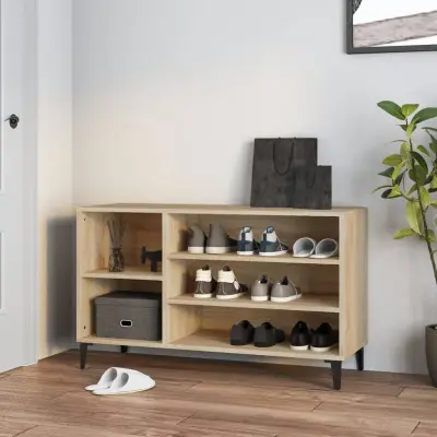 The Living Store Omarica za čevlje sonoma hrast 102x36x60 cm inženirski les - Omarica Za Čevlje