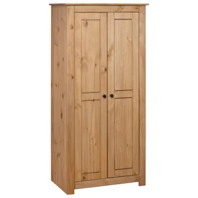 The Living Store Garderobna omara 80x50x171,5 cm trdna borovina Panama Range - Garderobna Omara