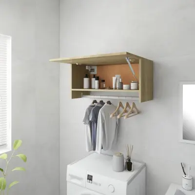 The Living Store Garderobna omara sonoma hrast 70x32,5x35 cm iverna plošča - Garderobna Omarica