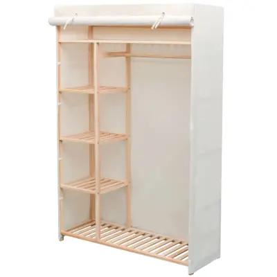 The Living Store Garderobna omara iz blaga in borovine 110x40x170 cm - Garderobna Omara
