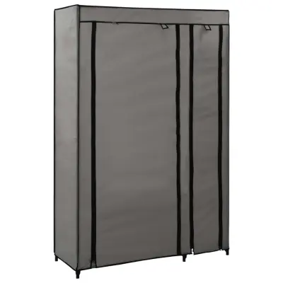 The Living Store Zložljiva garderobna omara blago 110x45x175 cm siva - Zložljiva Omara