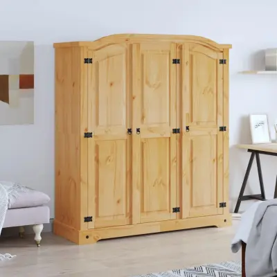 The Living Store Garderobna omara mehiška borovina Corona Range 3 vrata - Garderobna Omara