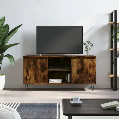 The Living Store TV omarica dimljeni hrast 104x35x50 cm inženirski les - TV Omarica