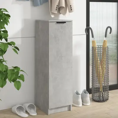 The Living Store Omarica za čevlje betonsko siva 30x35x100 cm konstruiran les - Omarica Za Čevlje