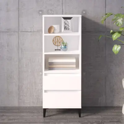 The Living Store Visoka omara Bela 40x36x110 cm inženirski les - Visoka Omarica