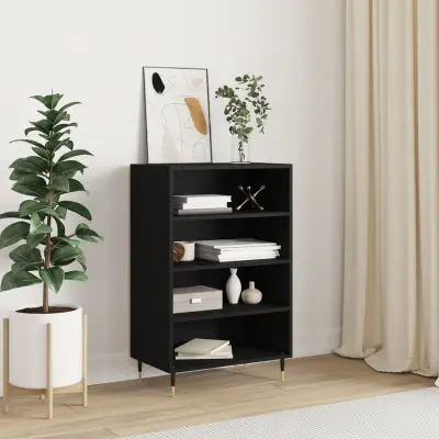 The Living Store Visoka omara črna 57x35x90 cm inženirski les - Visoka Omarica