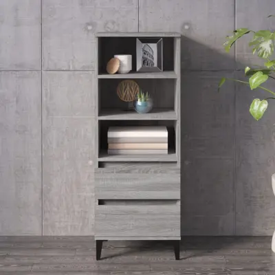 The Living Store Visoka omara Siva sonoma 40x36x110 cm inženirski les - Visoka Omarica